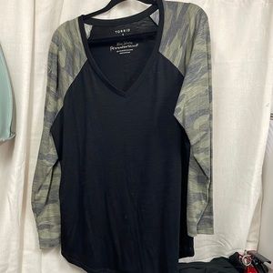 Torrid, camouflaged shirt